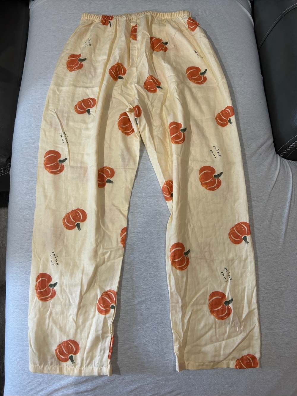 Pumpkin Print Pajama Set in Cream Sz XL unbranded - Picture 4 of 5